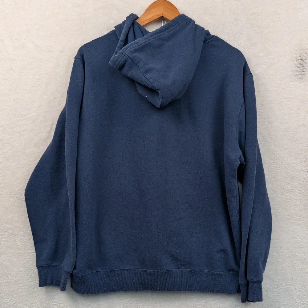 True Religion Hoodie Men's L Navy Blue Fleece Streetwear Relaxed Fit Pullover